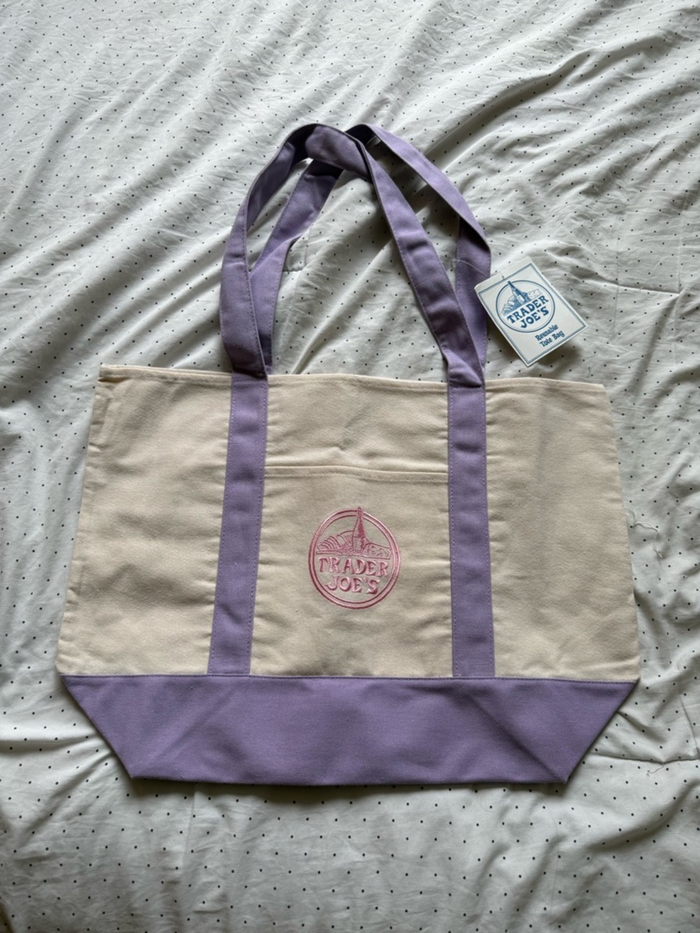 NWT Trader Joe’s viral lavender tote bag